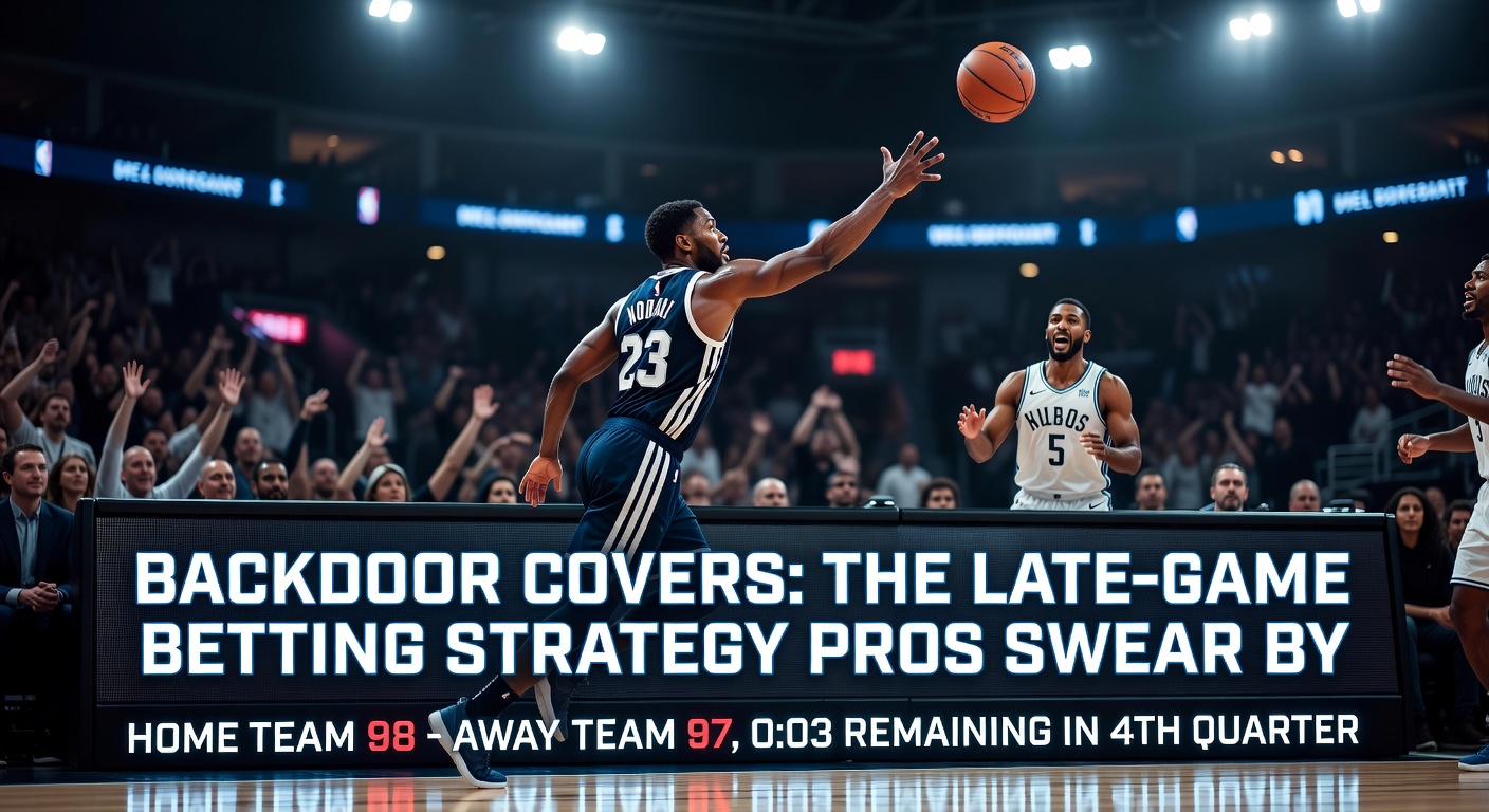 NBA-Spieler wirft einen dramatischen Dreier in der Schlussphase eines Spiels, das den Spread deckt